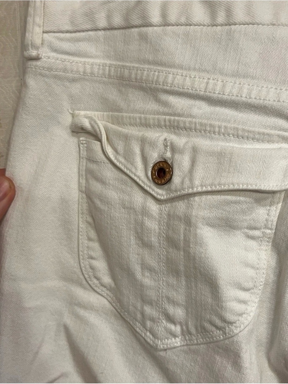 White Cropped Straight-Leg Jeans - Picture 9 of 16